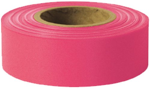 Mutual Industries 1-3/16 in. x150 ft. Glo-Pink Surveyor Grade ULTRA  Flagging Tape (Pack of 24) 16001-175-1875-2 - The Home Depot